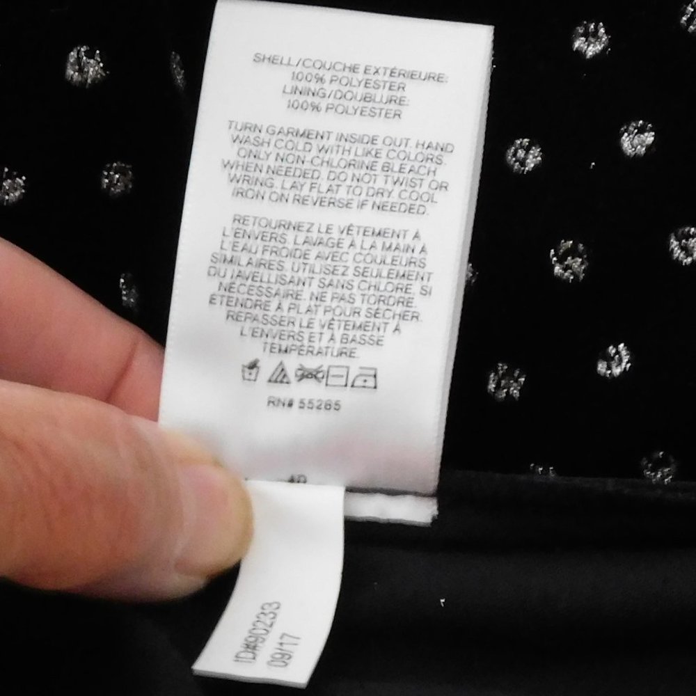 NWT - Express - Sexy Deep V-Neck Velvet Top with Sparkle, SZ: XS - Picture 10 of 10